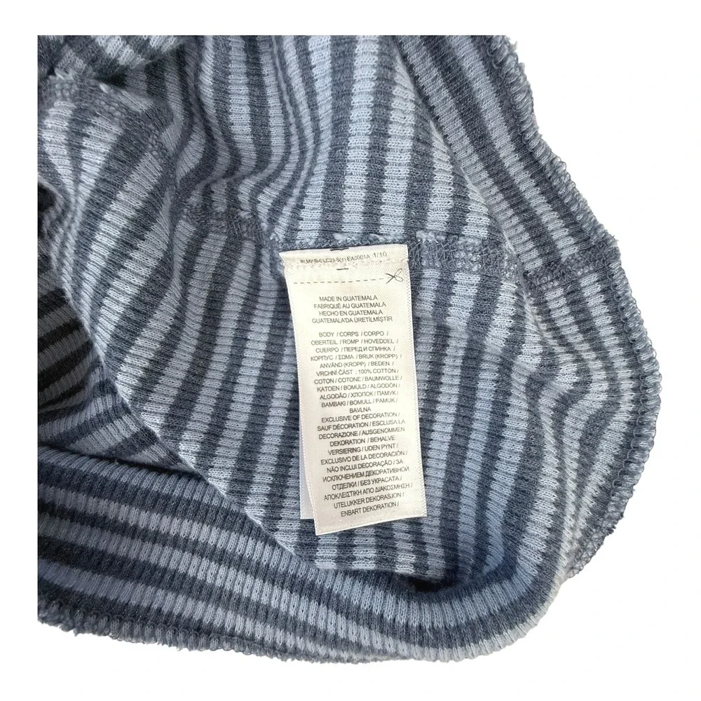 Polo Ralph Lauren Mens Striped Waffle Knit Long Sleeve Thermal Crewneck Shirt XL